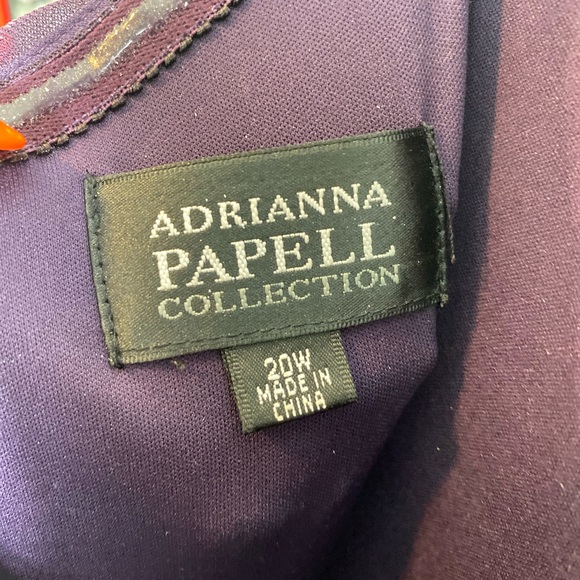 #480 Adrianna Papell One Shoulder Gown size 20 - Picture 6 of 16